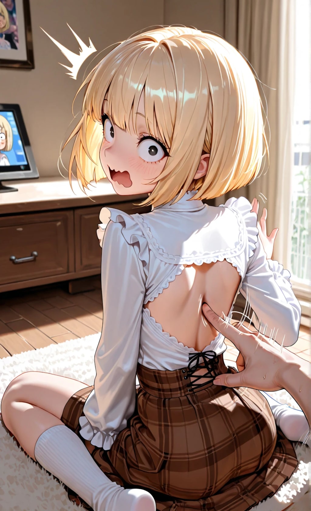 くすぐったいよぉ！