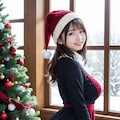 サンタのコスプレをしている先生 2 4枚目
