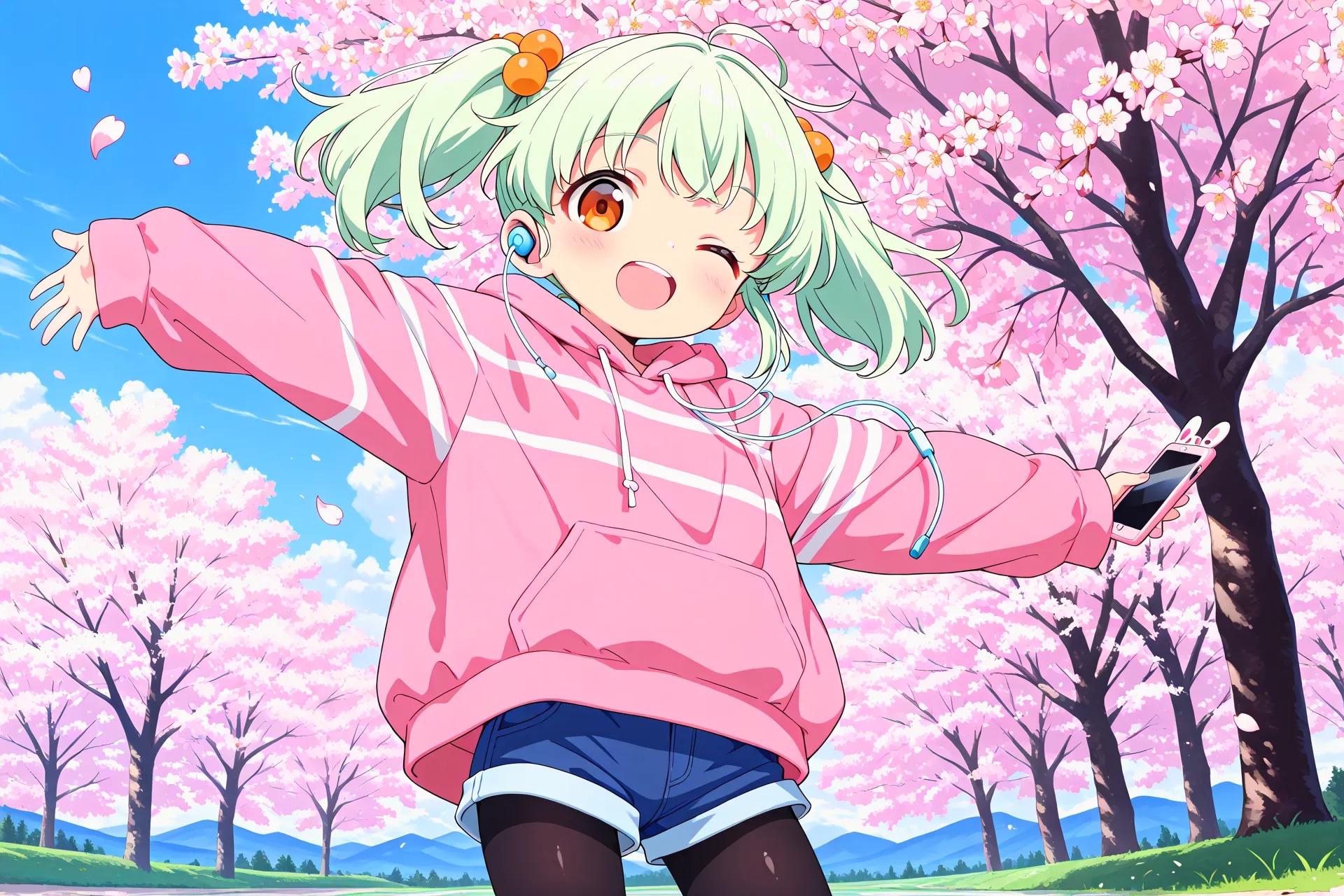 春色コーデな「スマホ」 | の人気AIイラスト・グラビア