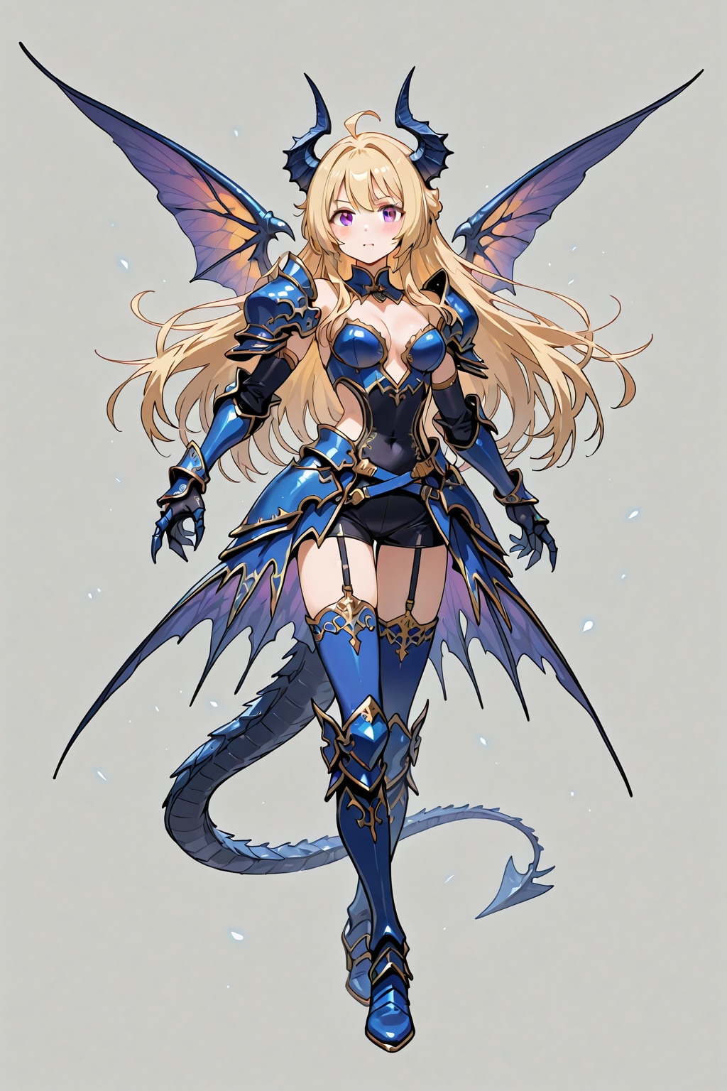 「バハムート娘飛翔する様子」の全身写真