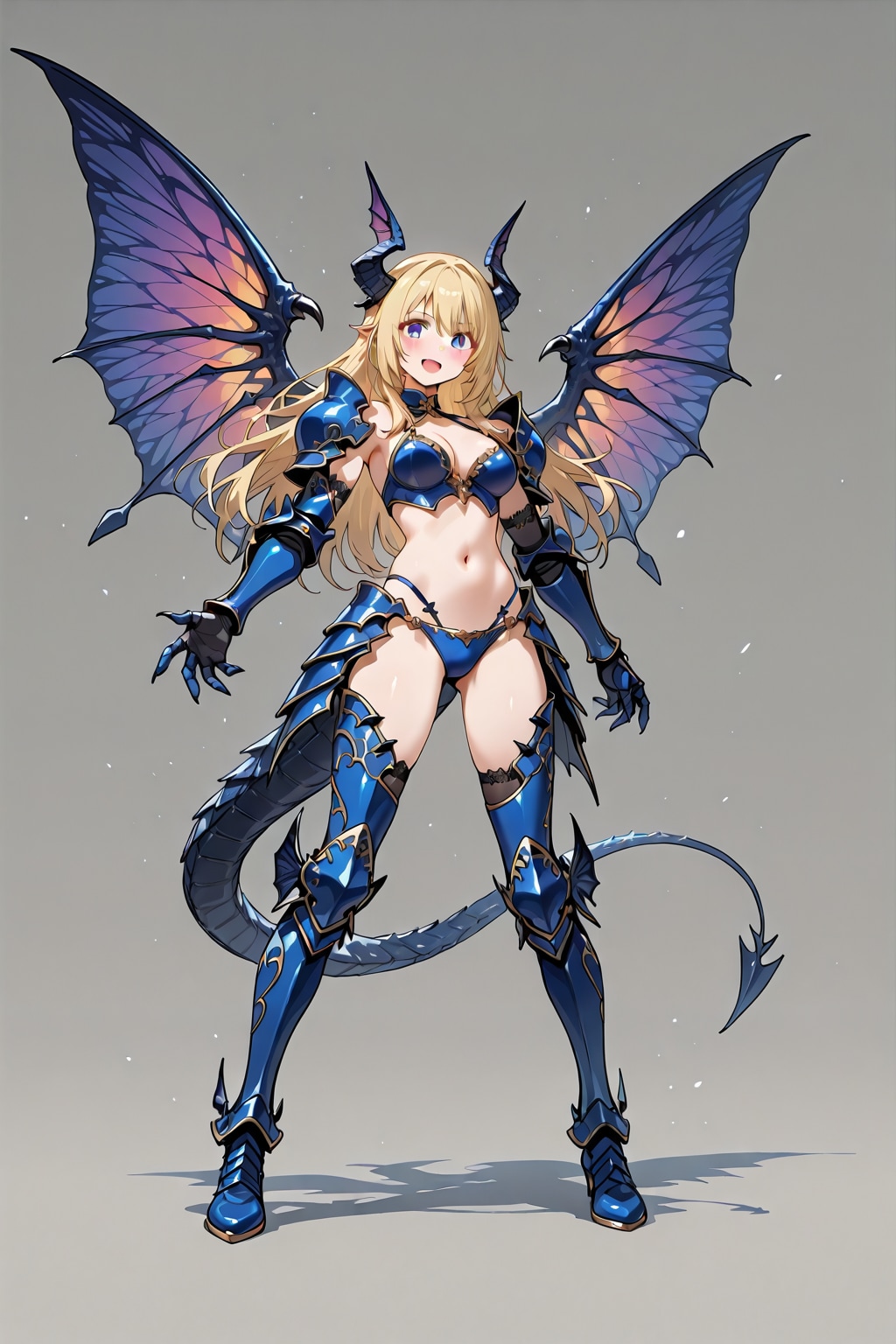 「バハムート娘飛翔する様子」の全身写真