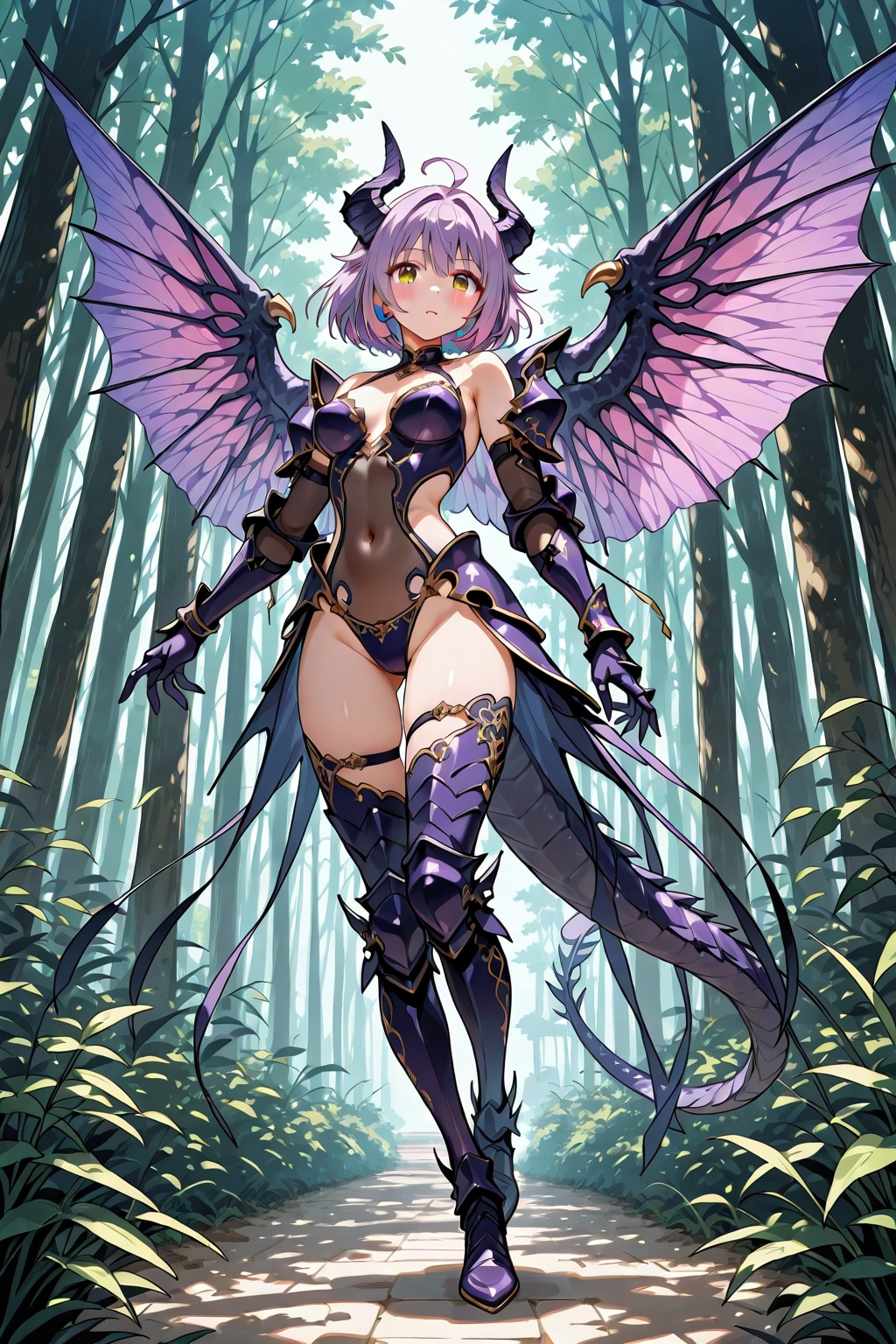 「バハムート娘飛翔する様子」の全身写真