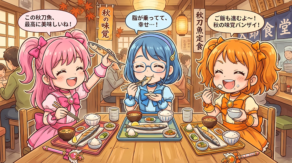 【襲来！秋の味覚！】魔法少女ｘ秋刀魚定食