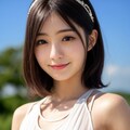 9/15 今日の嫁ちゃんR【夕焼けの海岸にて（日が沈まない星）】 2枚目
