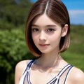 9/15 今日の嫁ちゃんR【夕焼けの海岸にて（日が沈まない星）】 8枚目
