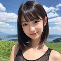 9/15 今日の嫁ちゃんR【夕焼けの海岸にて（日が沈まない星）】 3枚目