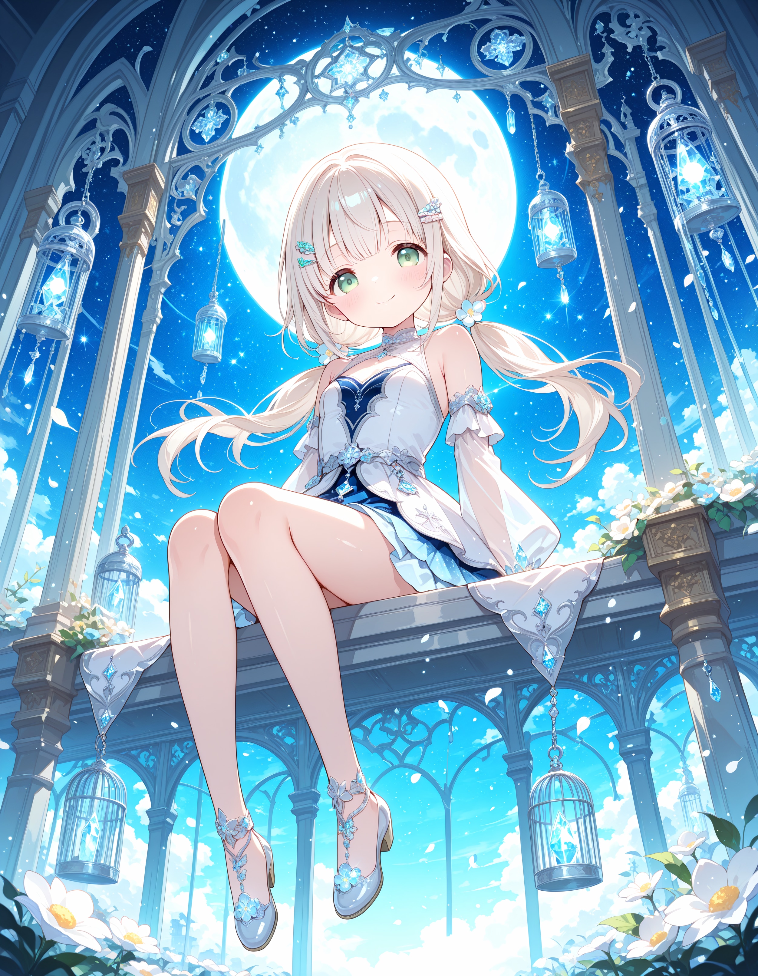 月夜のバルコニー