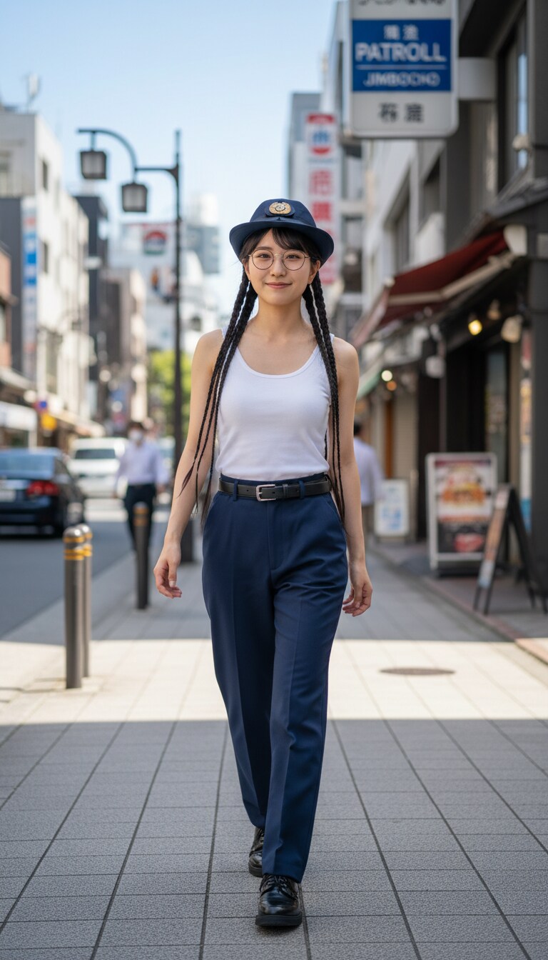 Gemini実写特集　かっこかわいい婦警光阿弥優香梨の神保町パトロール