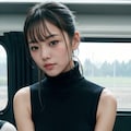 【12枚】電車に乗るお姉さん 12枚目