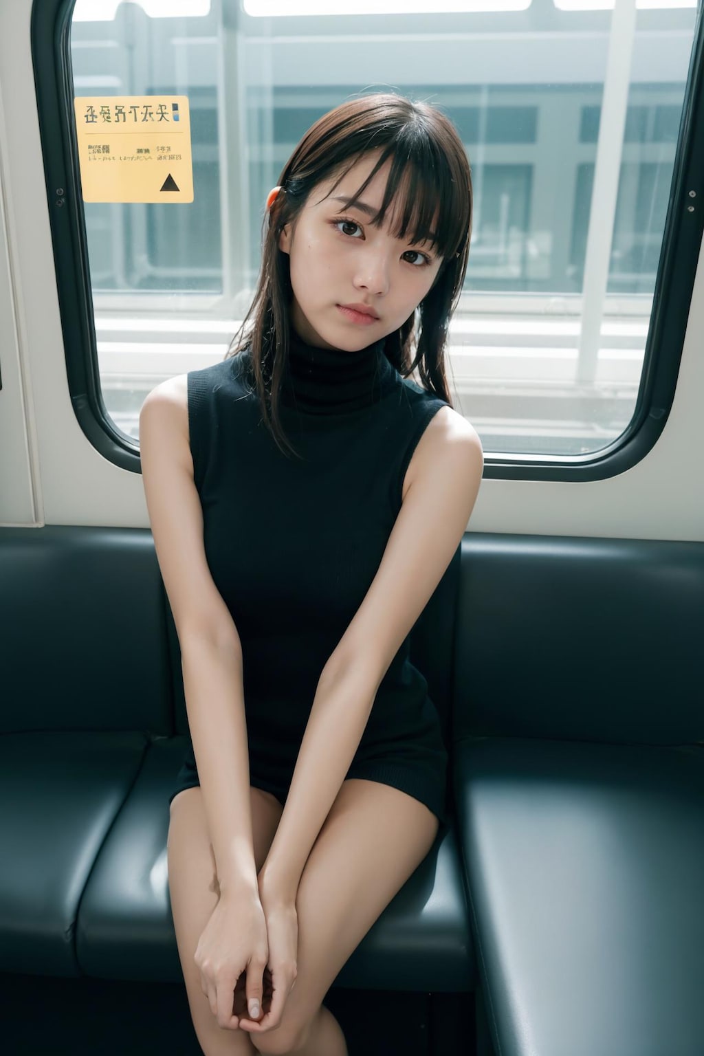 【12枚】電車に乗るお姉さん