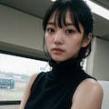 【12枚】電車に乗るお姉さん 10枚目