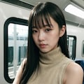 【12枚】電車に乗るお姉さん 7枚目