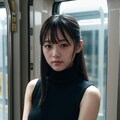 【12枚】電車に乗るお姉さん 9枚目