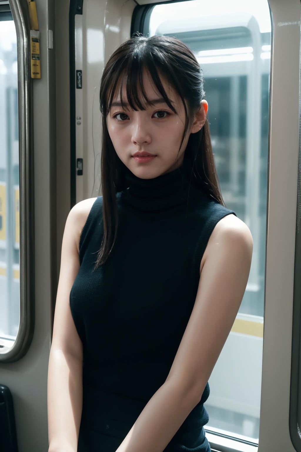 【12枚】電車に乗るお姉さん