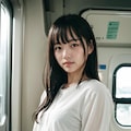 【12枚】電車に乗るお姉さん 2枚目