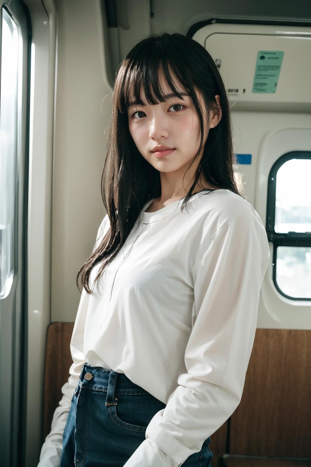 【12枚】電車に乗るお姉さん