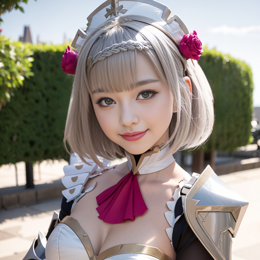 【原神　ノエル】コスプレ風イラスト