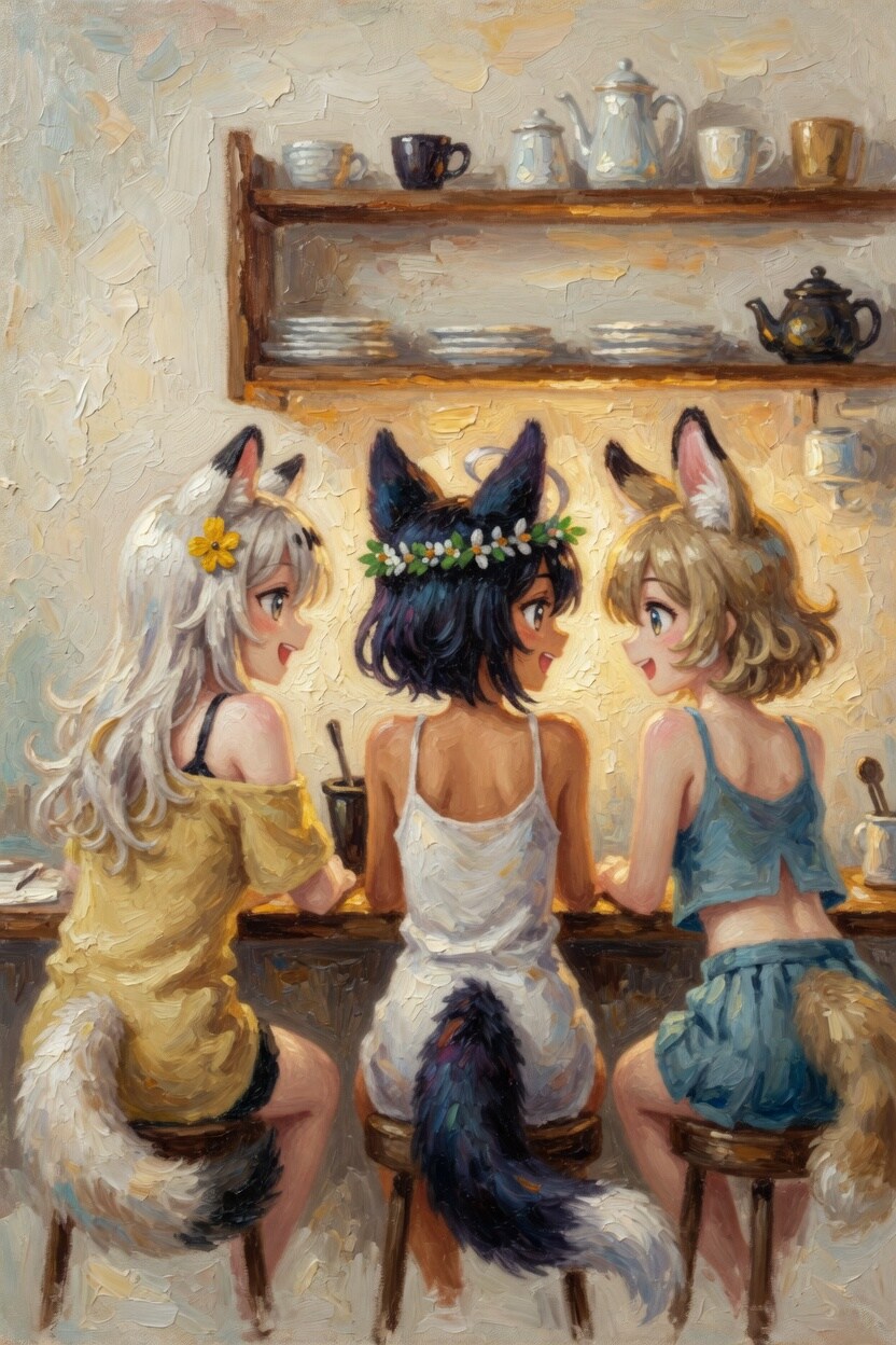 3人のけもの娘の会話