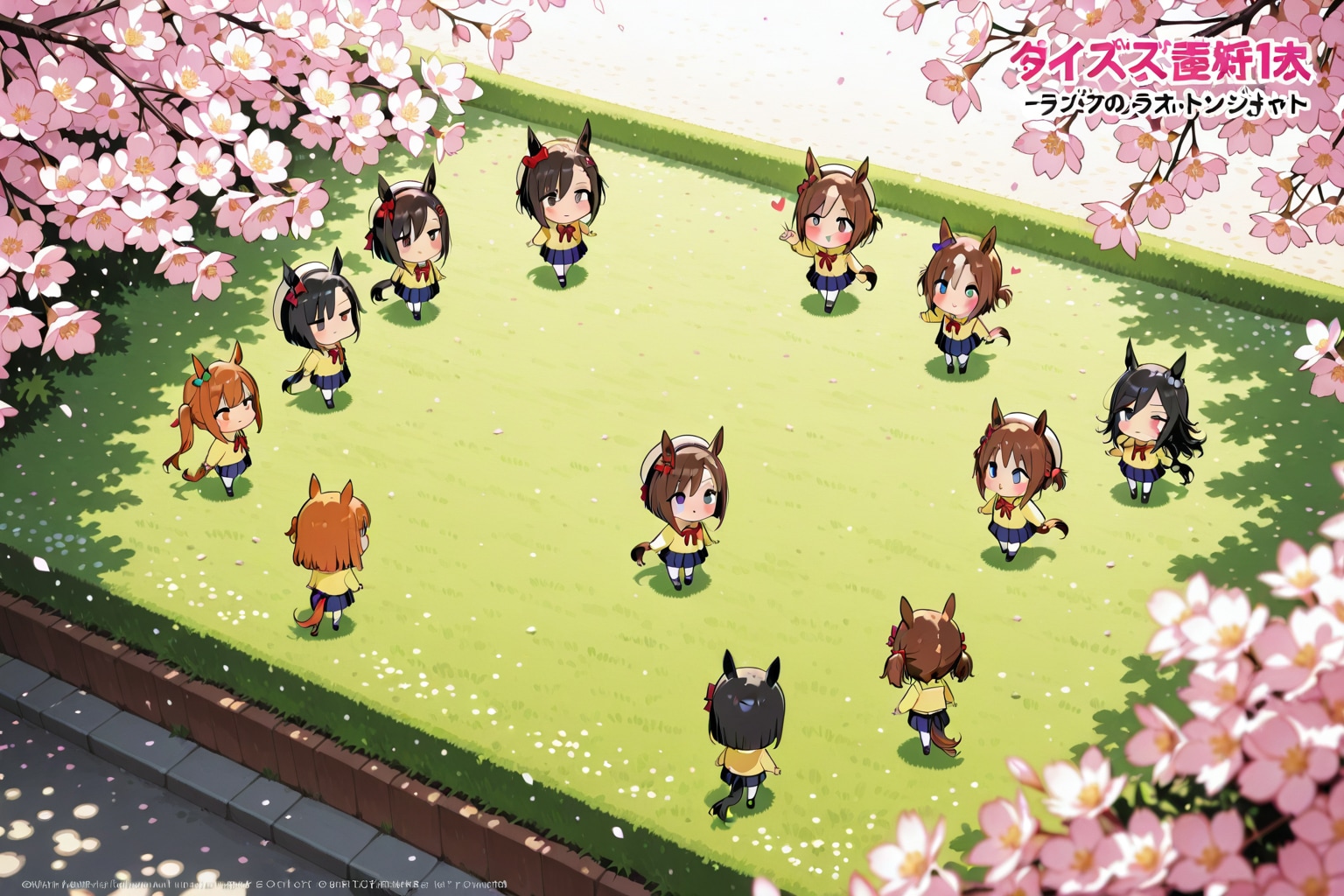 あれ-！、桜！、咲いちゃた- ピクニックと入れてあります。 | の人気AIイラスト・グラビア