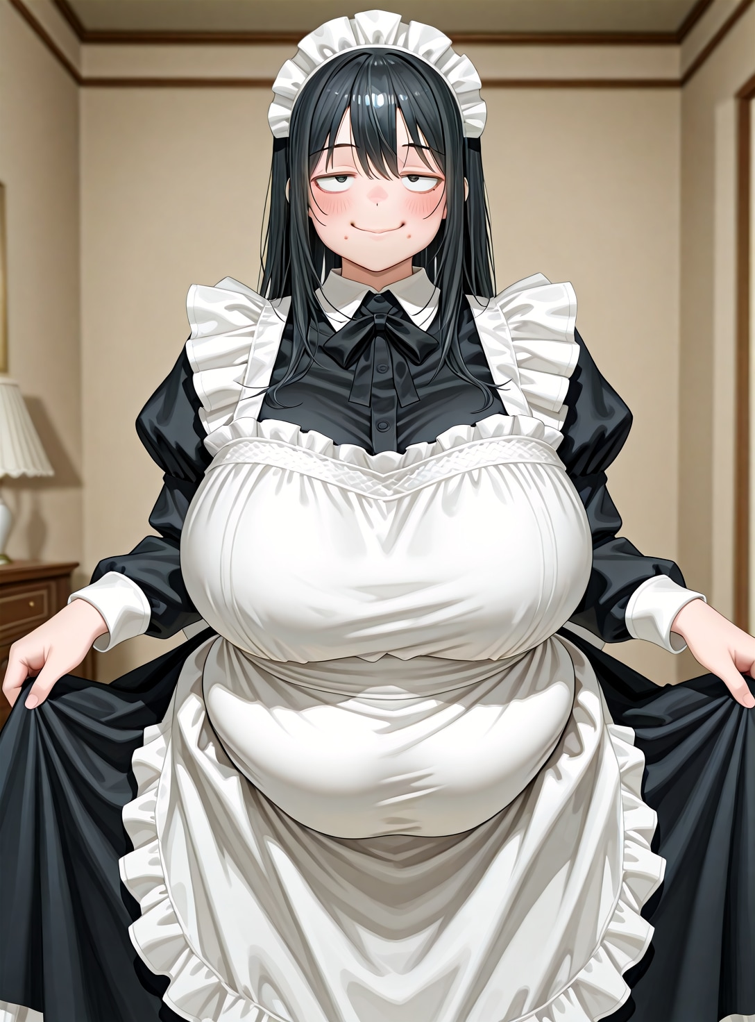 地味顔・肉肉 メイドのカーテシー | の人気AIイラスト・グラビア
