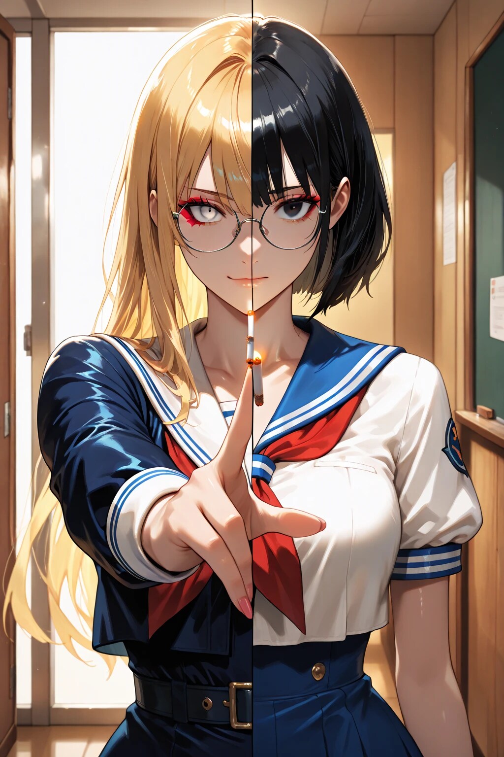 表の顔と裏の顔 | の人気AIイラスト・グラビア