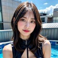 三次おっぱいポロリ421《ラテックス前開き水着》 3枚目
