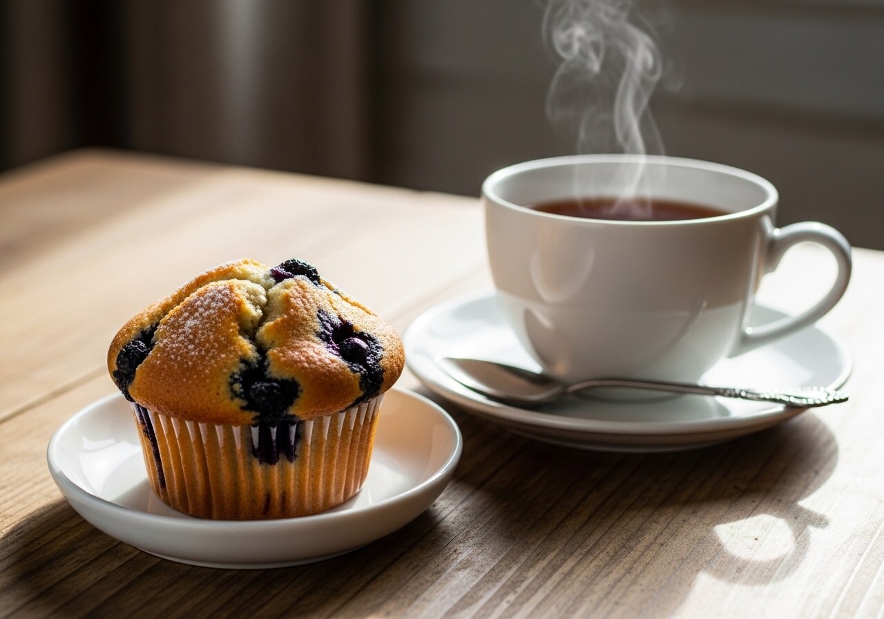 デザートのブルーベリーマフィン | の人気AIイラスト・グラビア