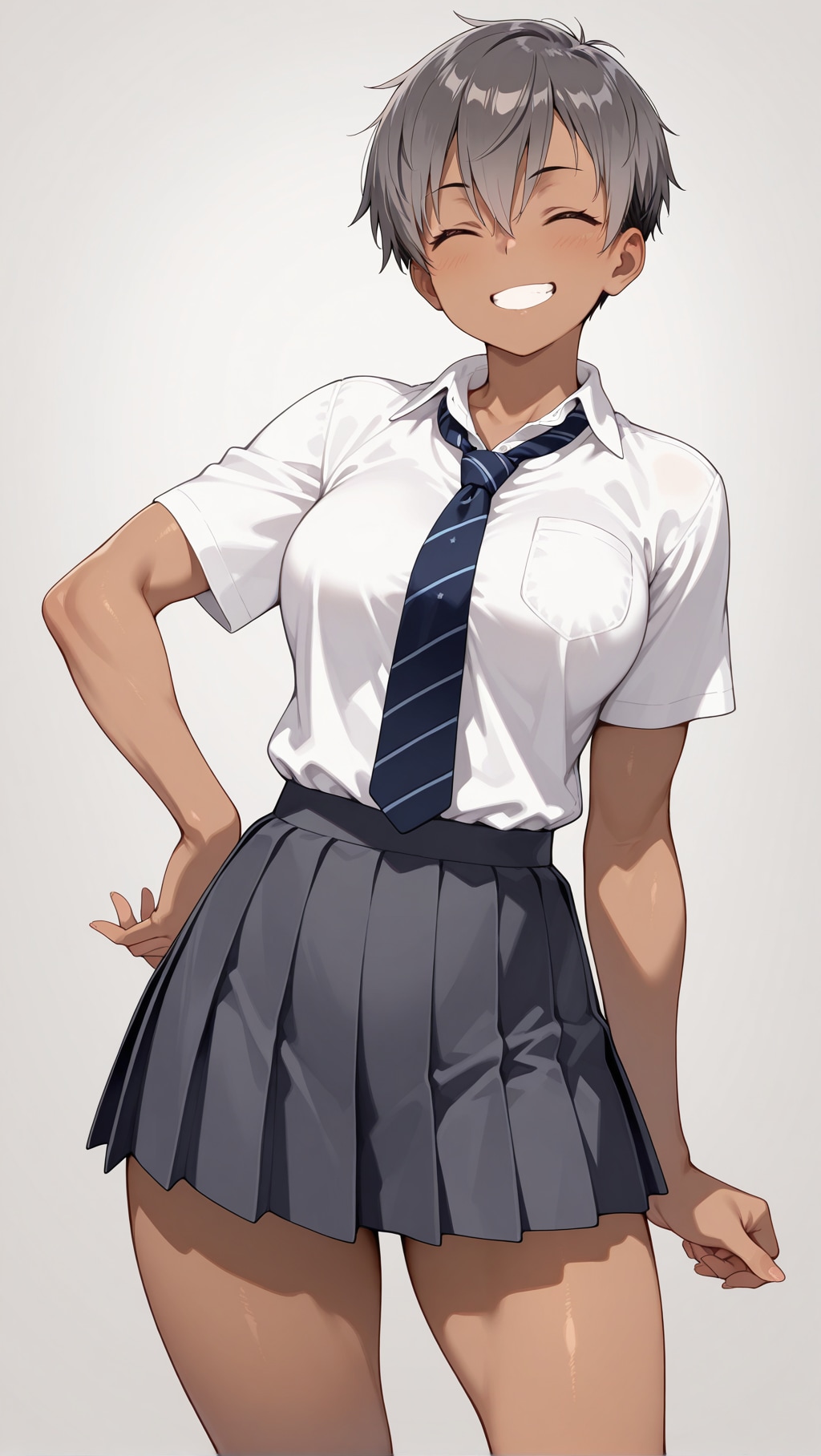 褐色黒髪ボーイッシュ女子