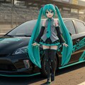トヨタプリウスと初音ミク 3枚目