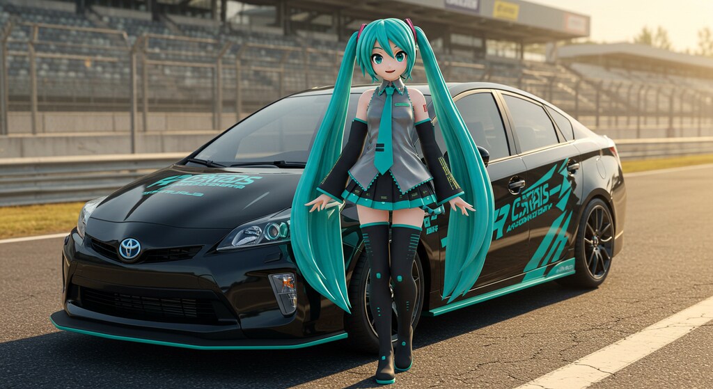 トヨタプリウスと初音ミク