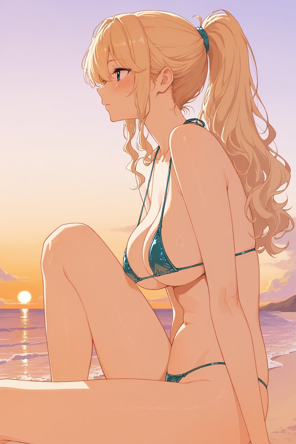 夕方のビーチ