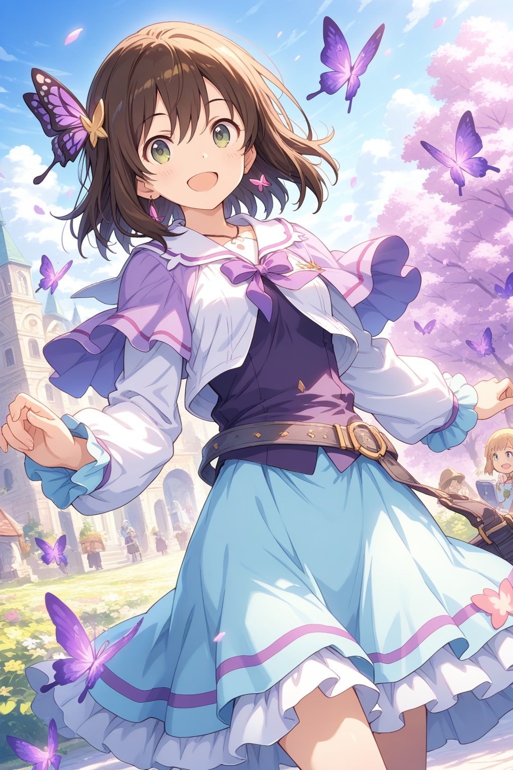 紫色の蝶