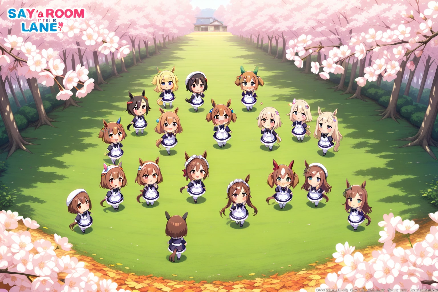 ちびちゃんと わが家の、桜並木。 | の人気AIイラスト・グラビア