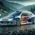 パナソニックカラープジョー206ラリーカー 3枚目