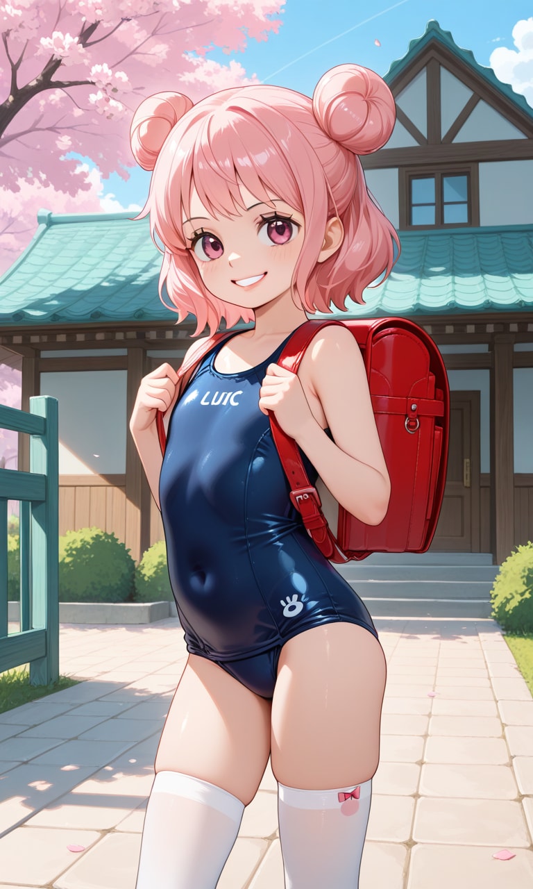 スク水ニーソランドセル