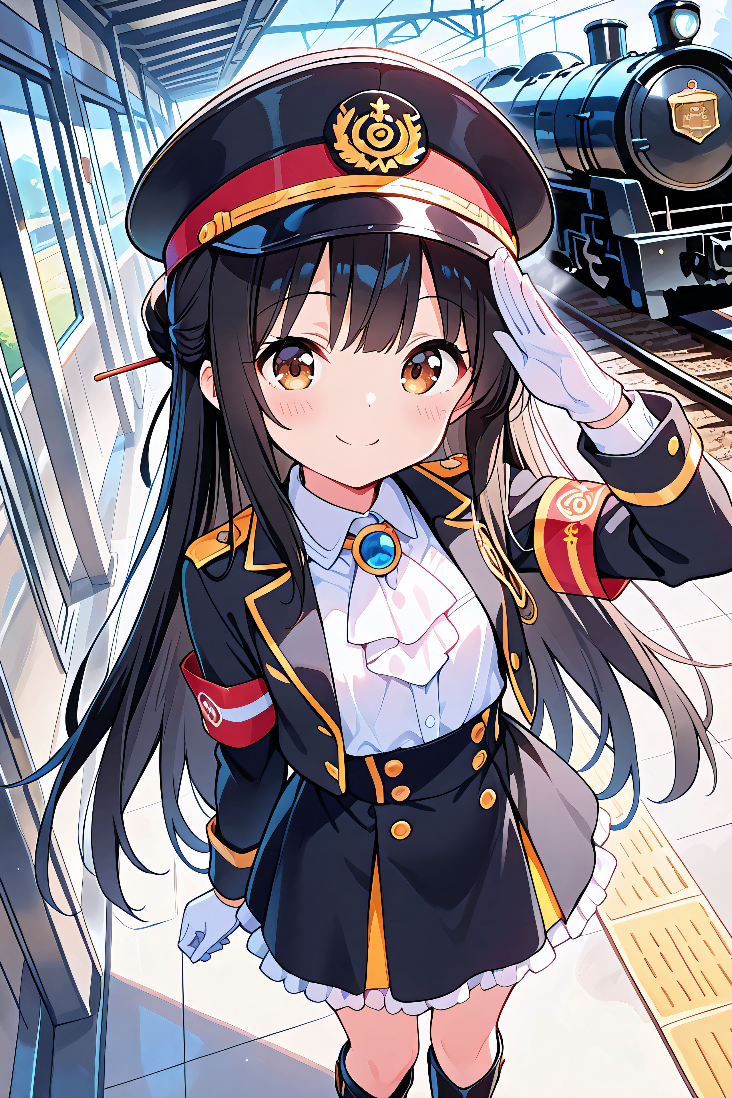 機関車と黒髪ちゃん