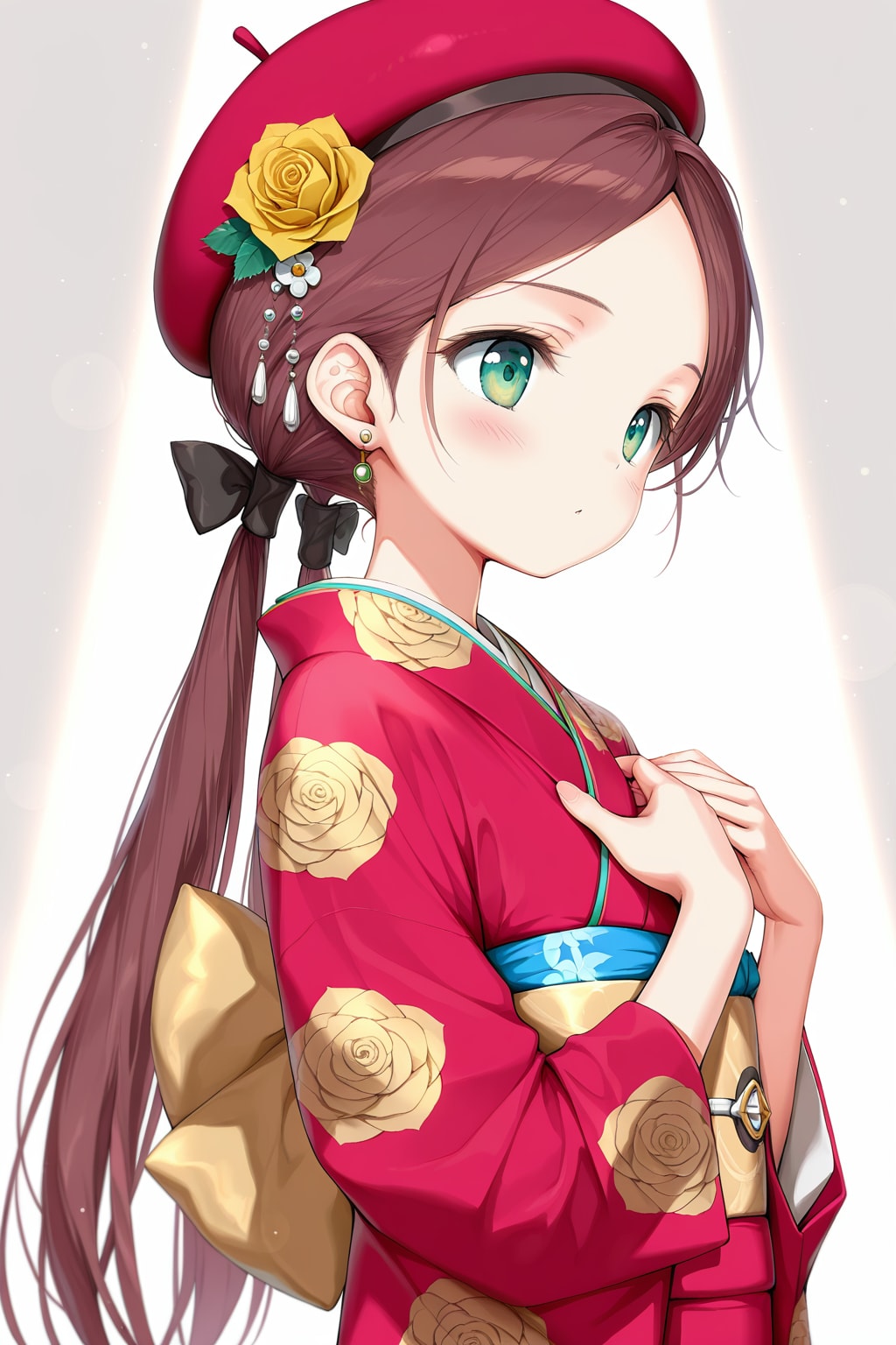 着物は簪よりもベレー帽② | の人気AIイラスト・グラビア