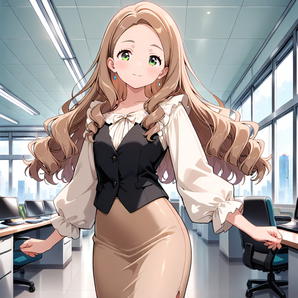オフィスの先輩 | の人気AIイラスト・グラビア