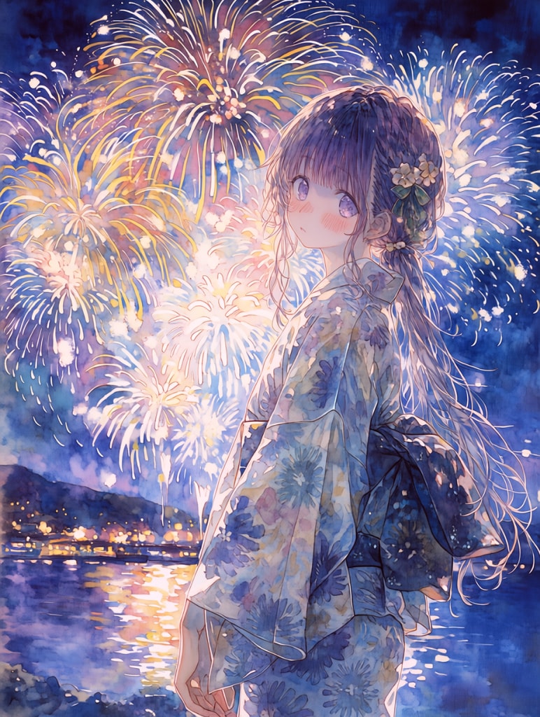 最後の花火だね | の人気AIイラスト・グラビア