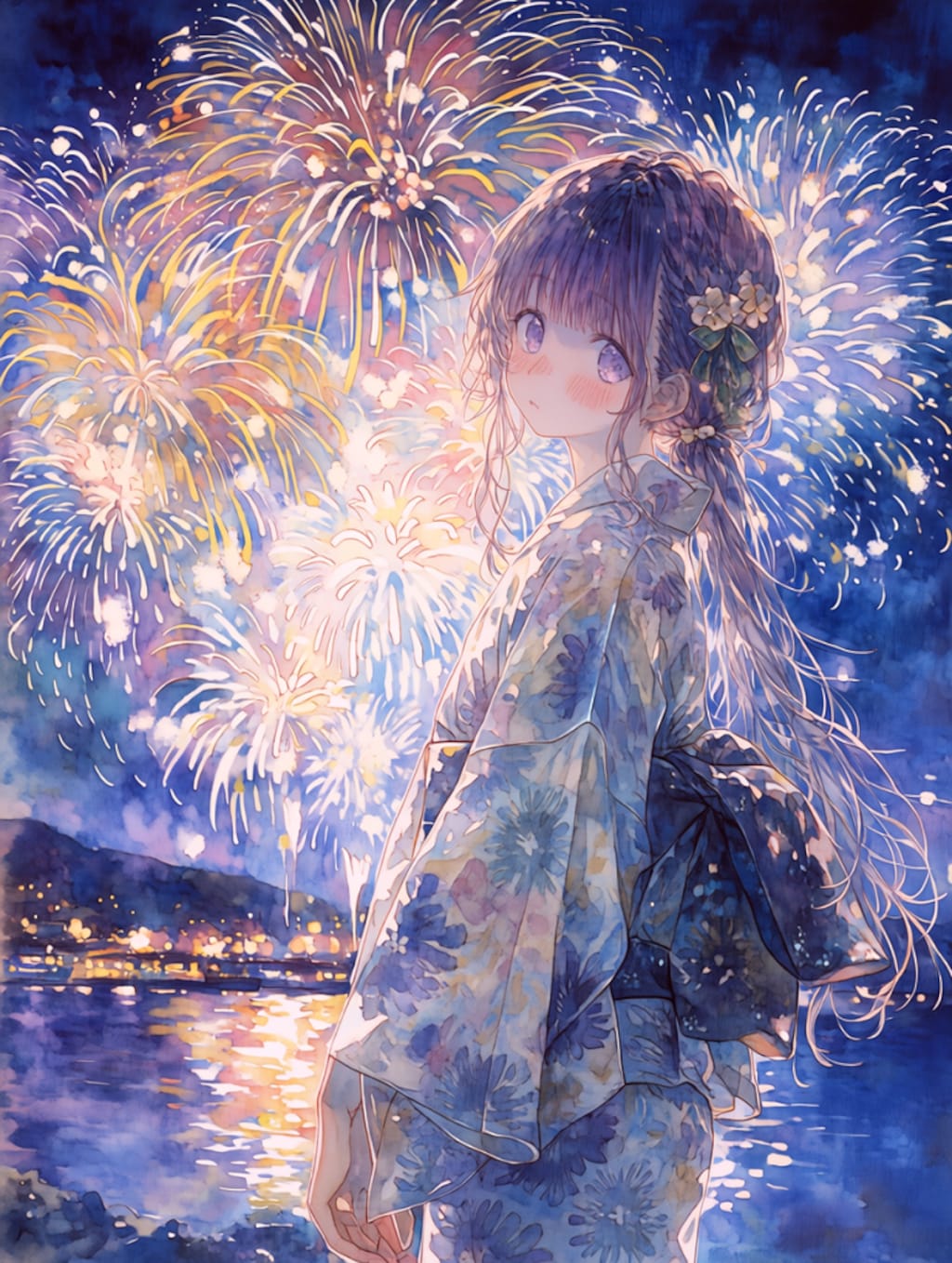 最後の花火だね