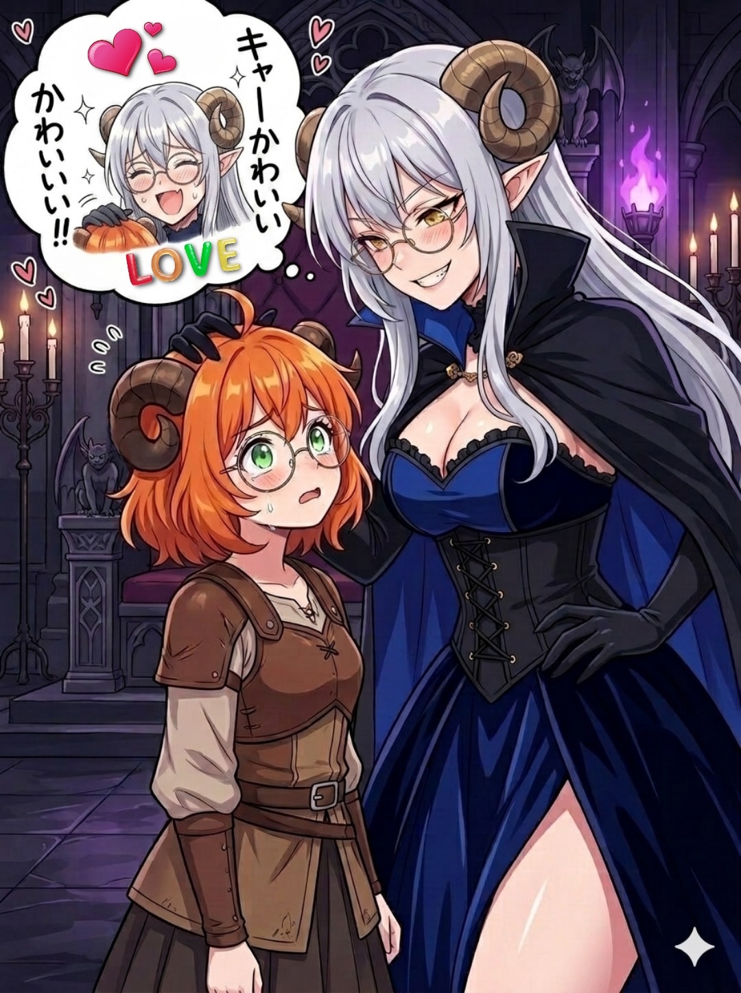 ツノ  vs  ツノ