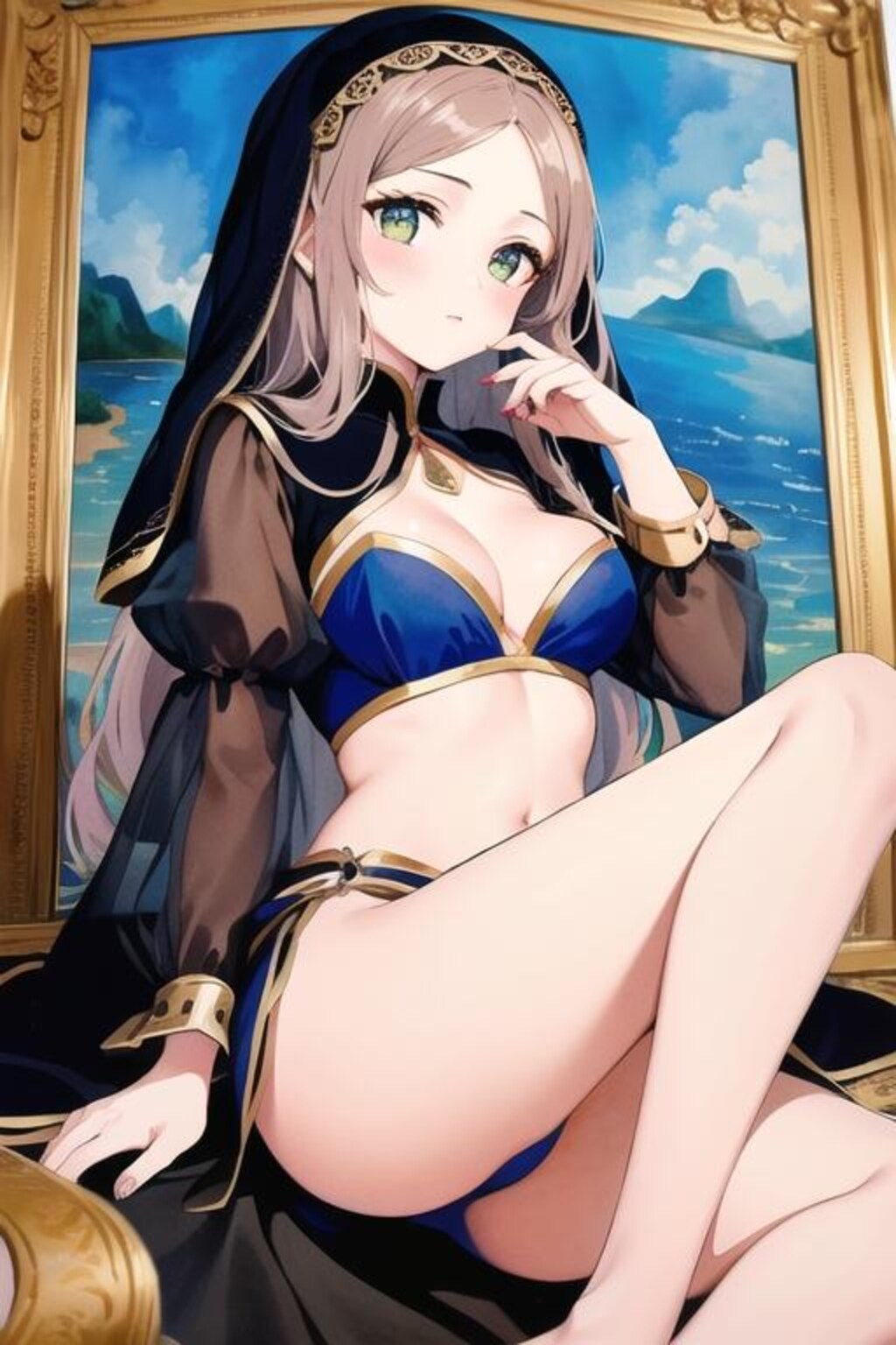 絵師先生、モナリザのように描いて