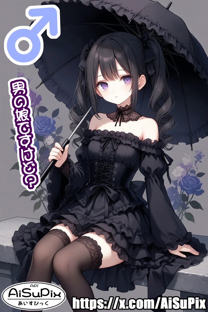 💙AiSuPix／黒髪ゴスロリちゃん💙 | の人気AIイラスト・グラビア