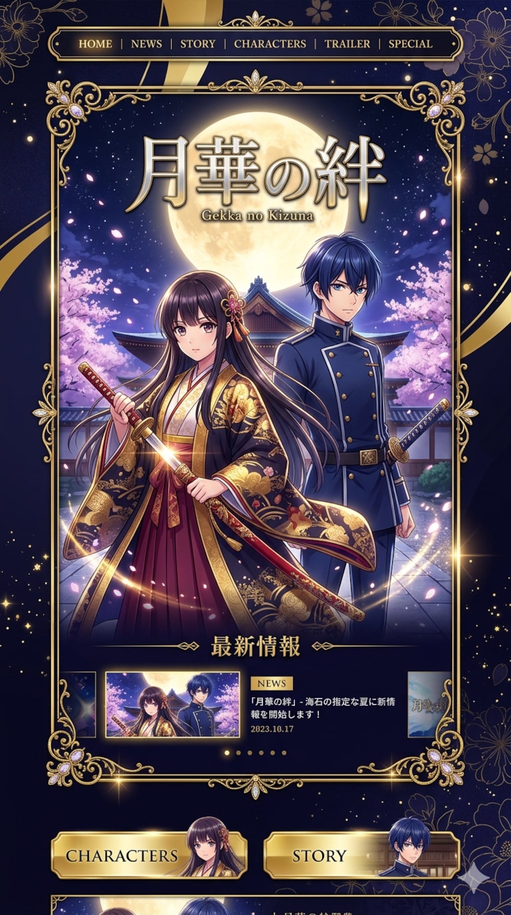 アニメ　ホームページ風