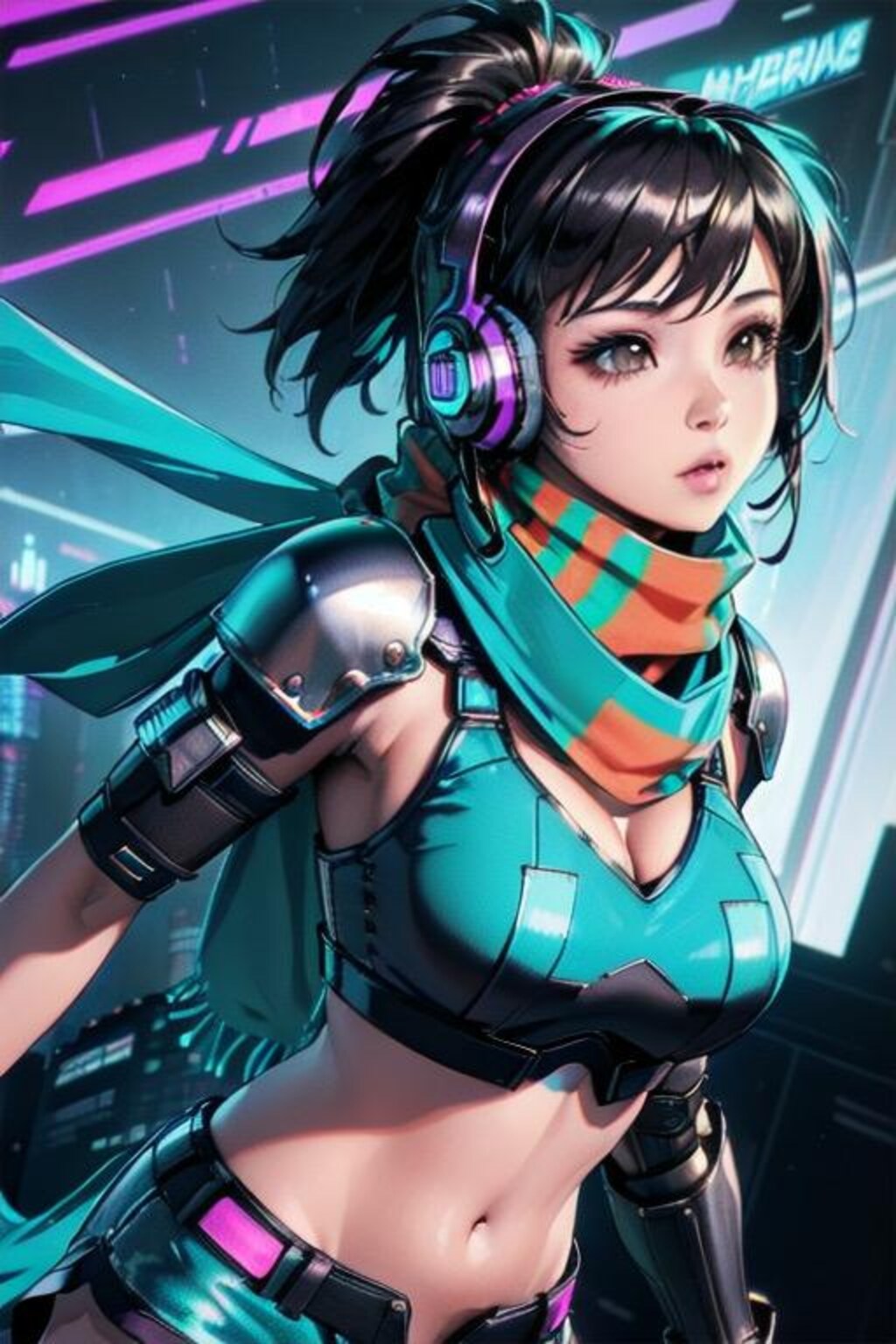 cyberpunk girls fighter 🥊#2