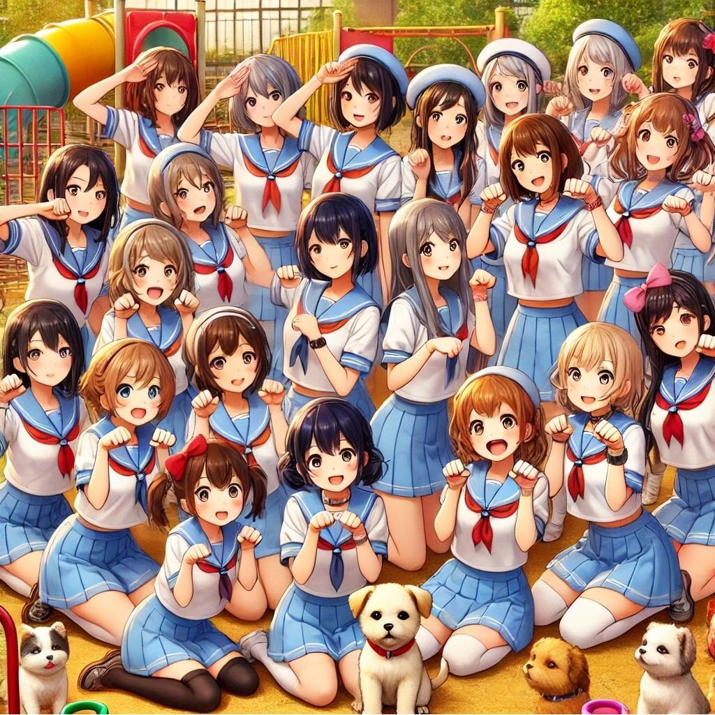 みんなでお手！