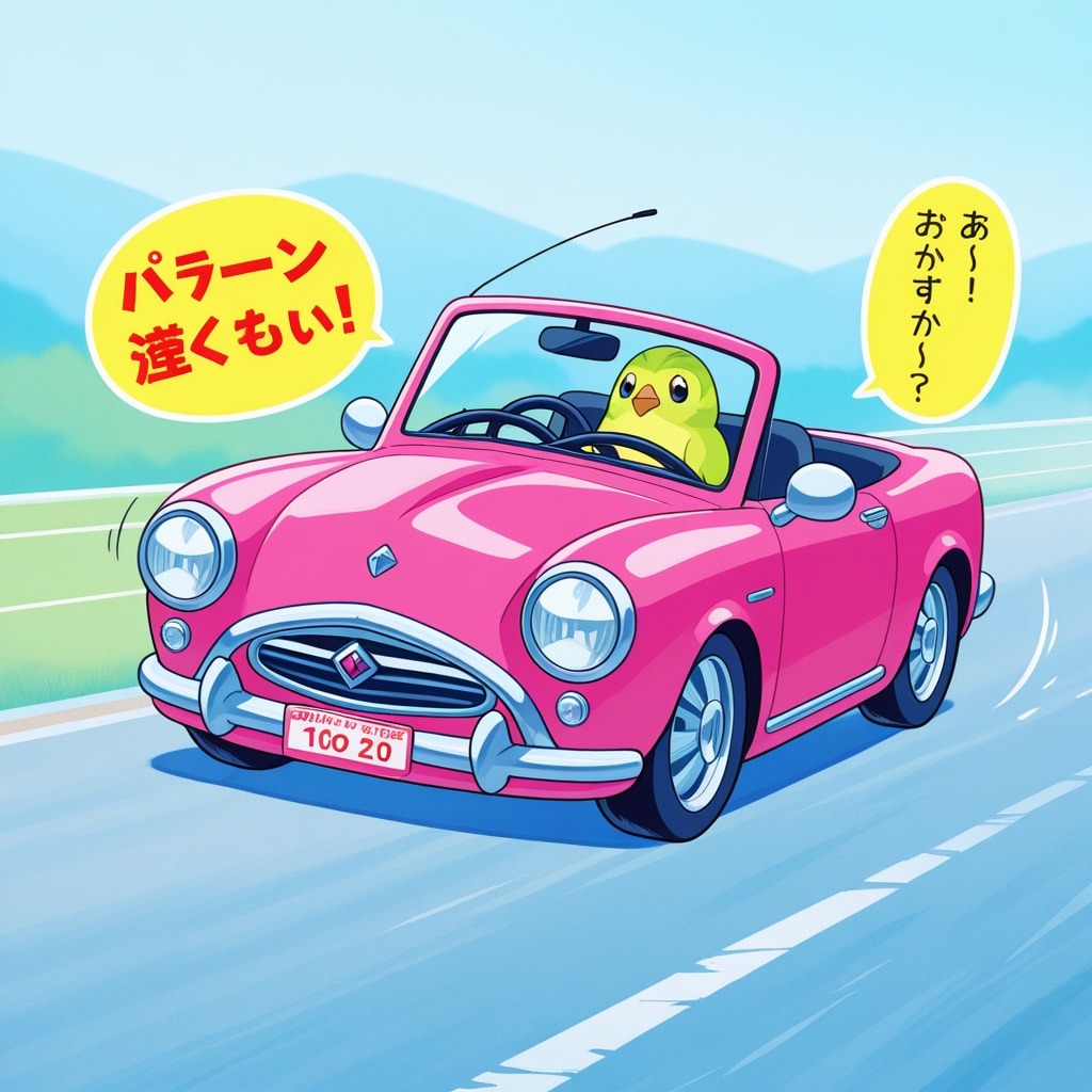 ドライブ喋るインコ