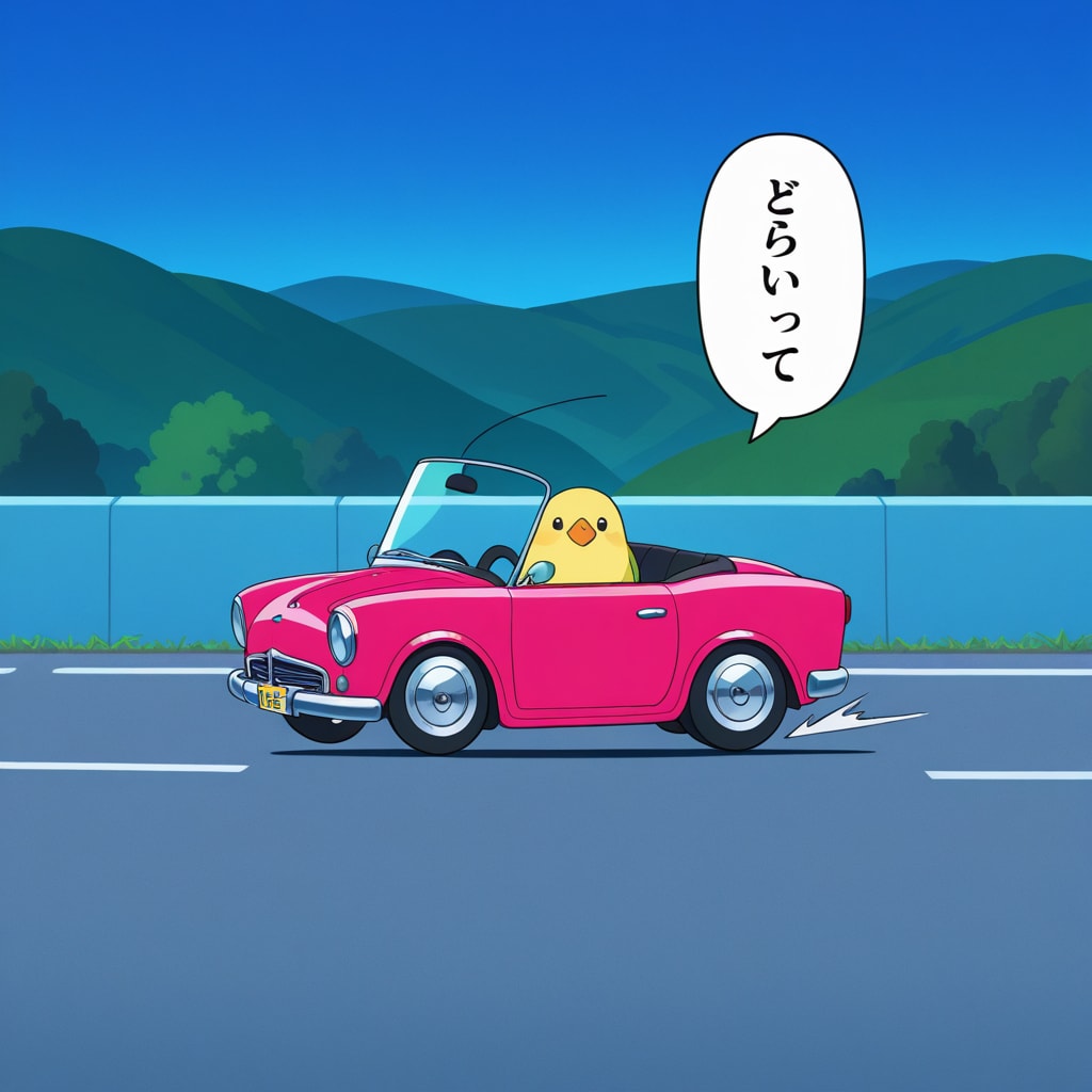 ドライブ喋るインコ