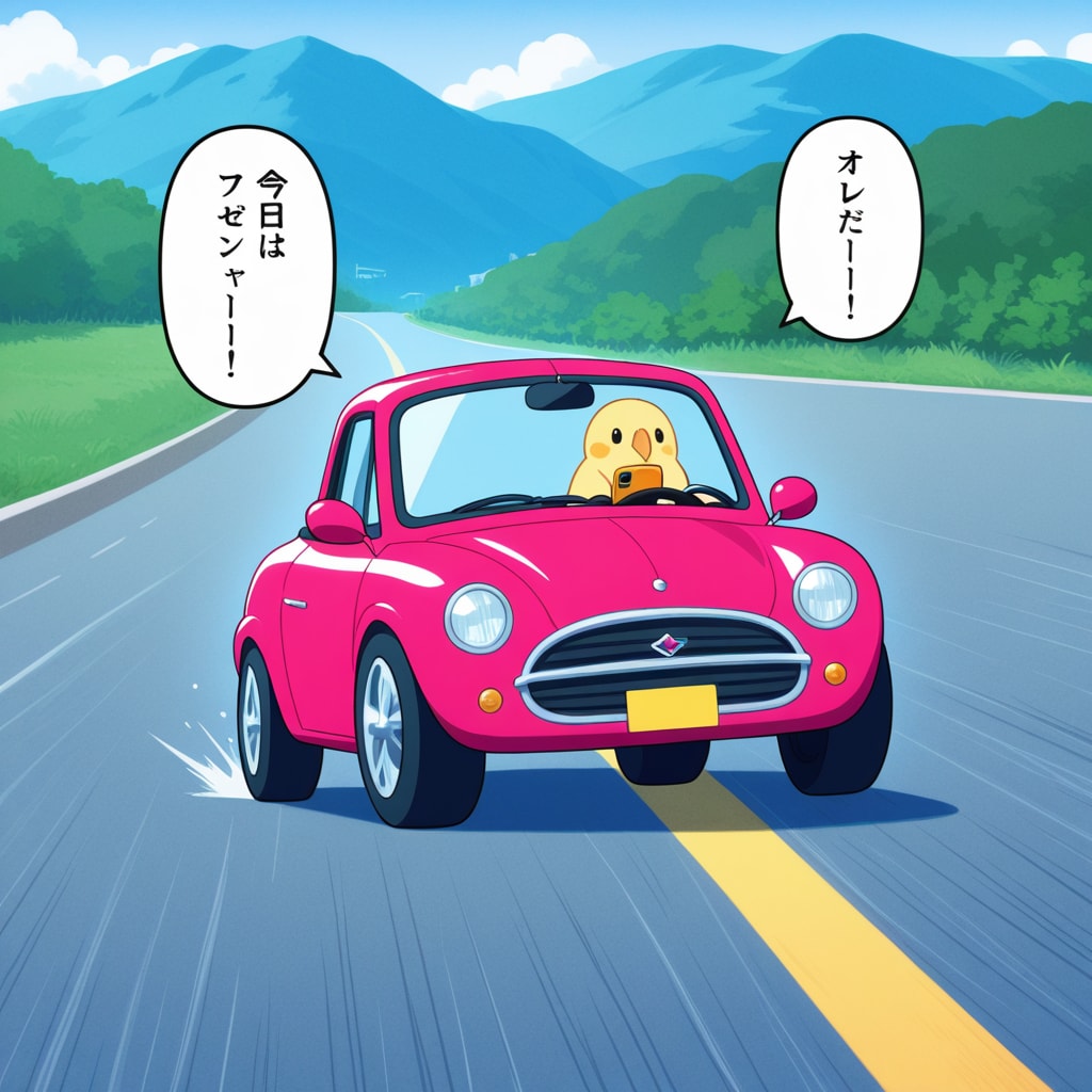 ドライブ喋るインコ