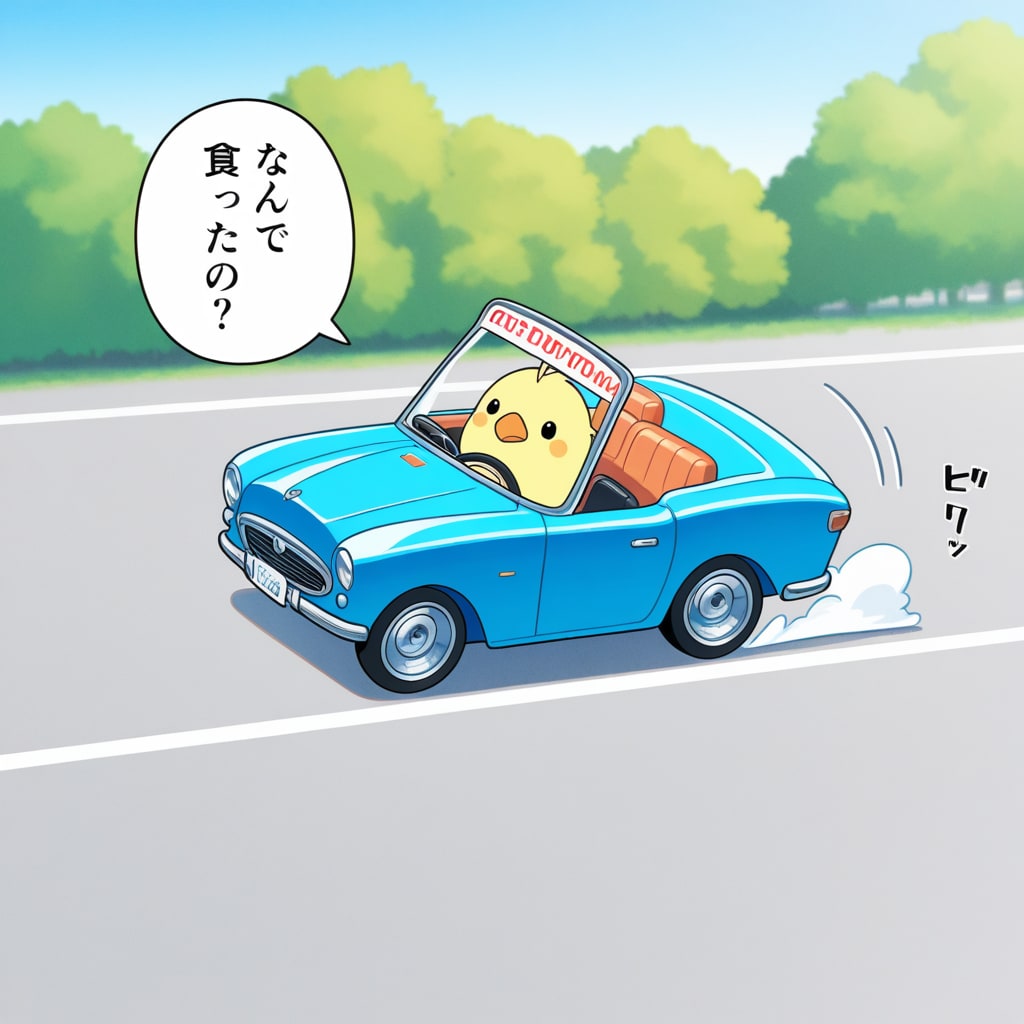 ドライブ喋るインコ